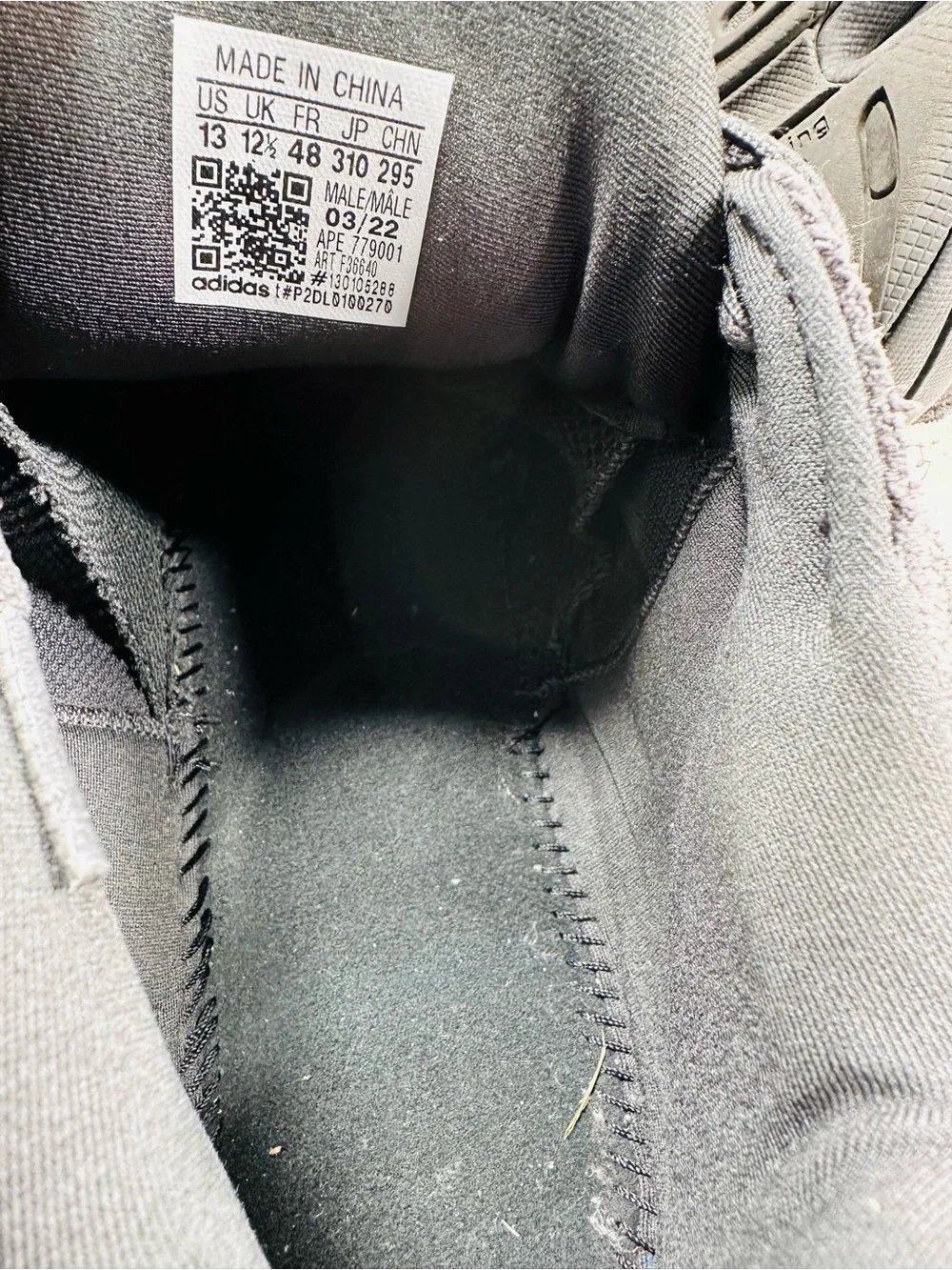 Adidas Yeezy 500 Utility sneakers, size 13 no insoles